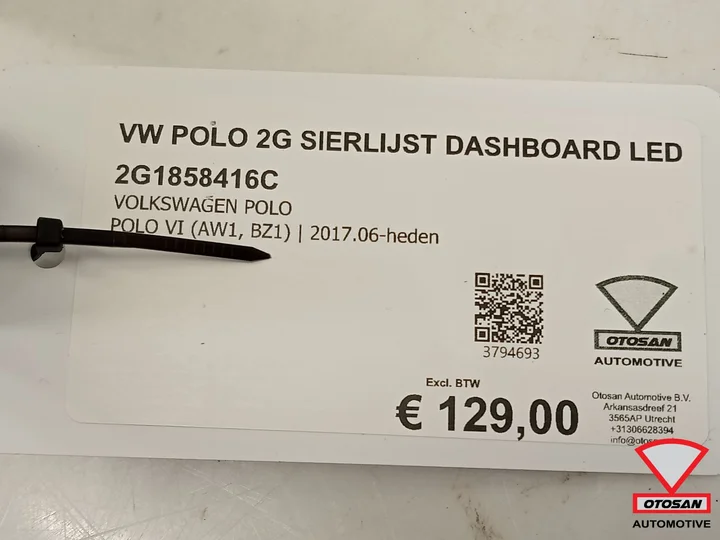 vw-polo-2g-2017-sierlijst-dashboard-led-2g1858416c — foto 6