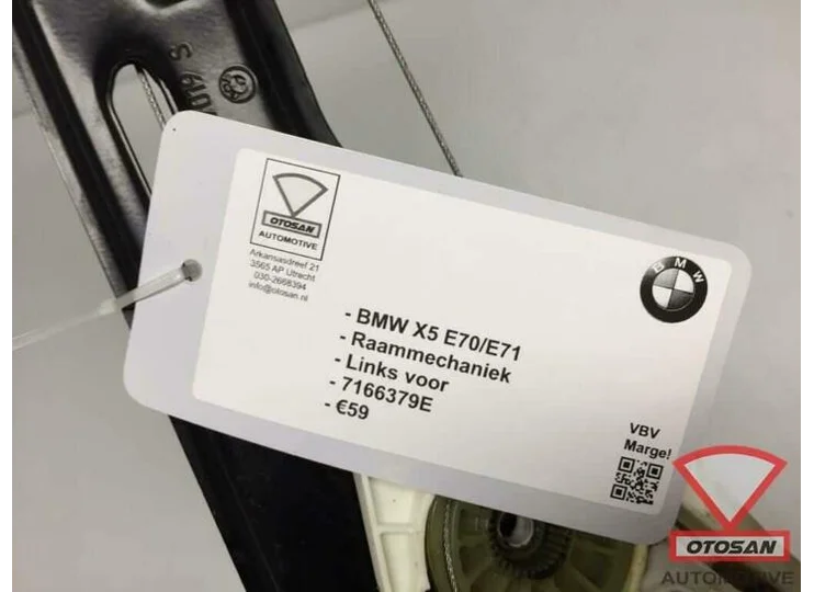 BMW X5 E70 E71 Raammechaniek Links Voor 7166379E