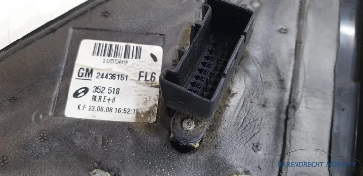 buitenspiegel-opel-vectra-c-signum-5pins-rechts-passagierskant-24436151-grijs-metallic-origineel-gebruikt-2002-2006 — foto 14