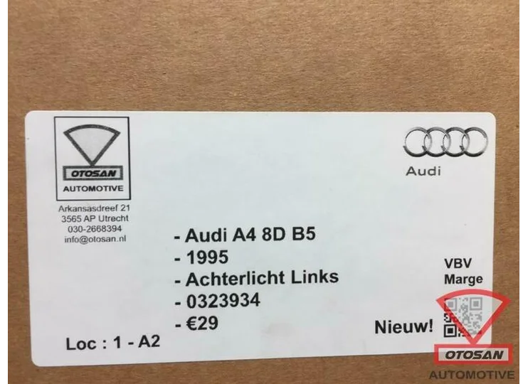 Audi A4 8D B5 1994-2001 Achterlichten Rechts Nieuw! 0323934