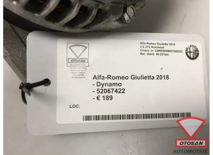 Alfa Romeo Giulietta 2018 Dynamo 52067422