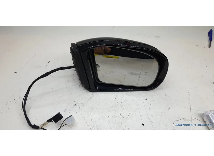 Outside mirror right W211 E-class Mercedes 197 Obsidian black pre-facelift original used 2002/2006