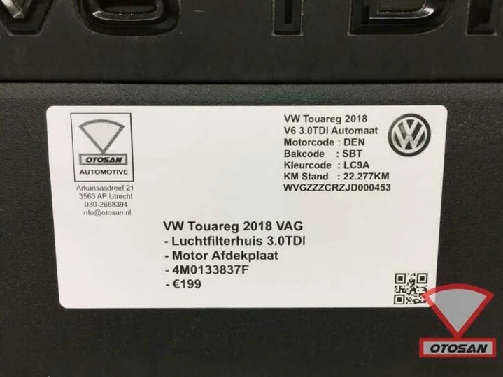 vw-touareg-2018-luchtfilterhuis-motor-afdekplaat-4m0133837f — foto 5