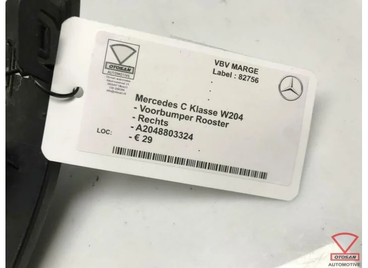Mercedes C Klasse W204 Voorbumper Rooster Rechts A2048803324