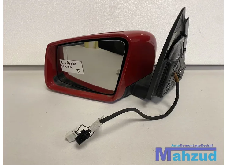 MERCEDES C KLASSE W204 rood links spiegel red left mirror