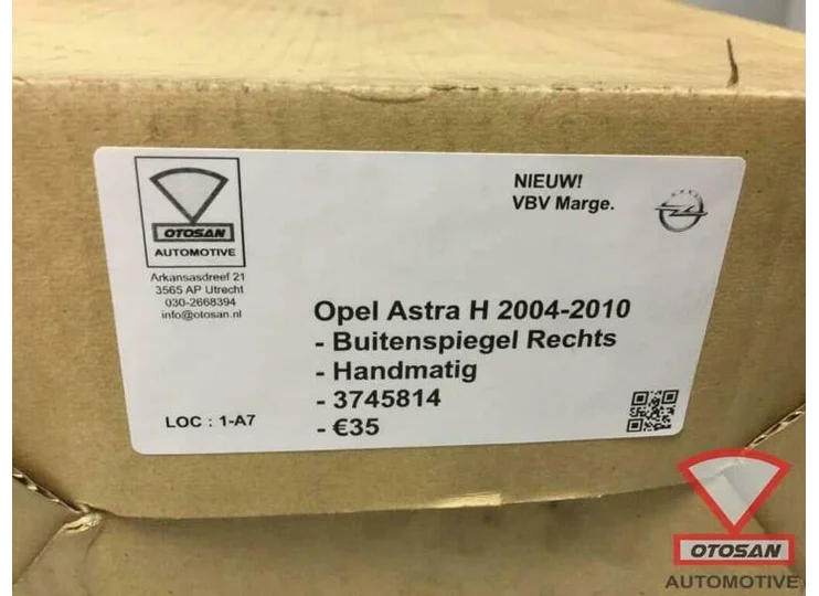 Opel Astra H 2004-2010 Buitenspiegel Spiegel Rechts Nieuw! 3