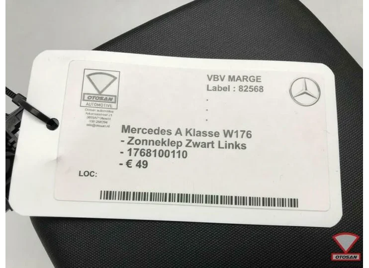 Mercedes A Klasse W176 Zonneklep Zwart Links 1768100110