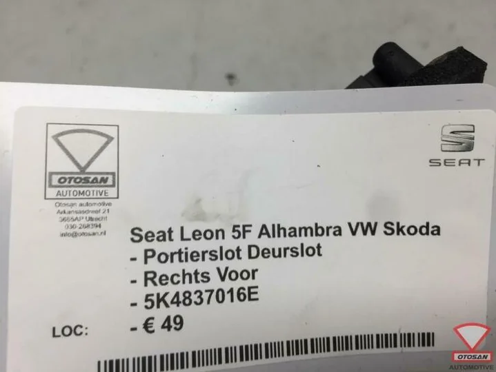vw-polo-6r-leon-5f-vag-portierslot-rechts-voor-5k4837016e — foto 3
