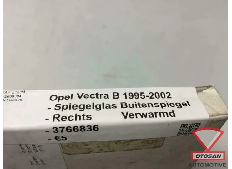 Opel Vectra B 1995-2002 Spiegelglas Rechts Verwarmd Nieuw! 3