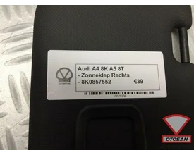 audi-a4-8k-a5-8t-zonneklep-rechts-zwart-8k0857552 — foto 2