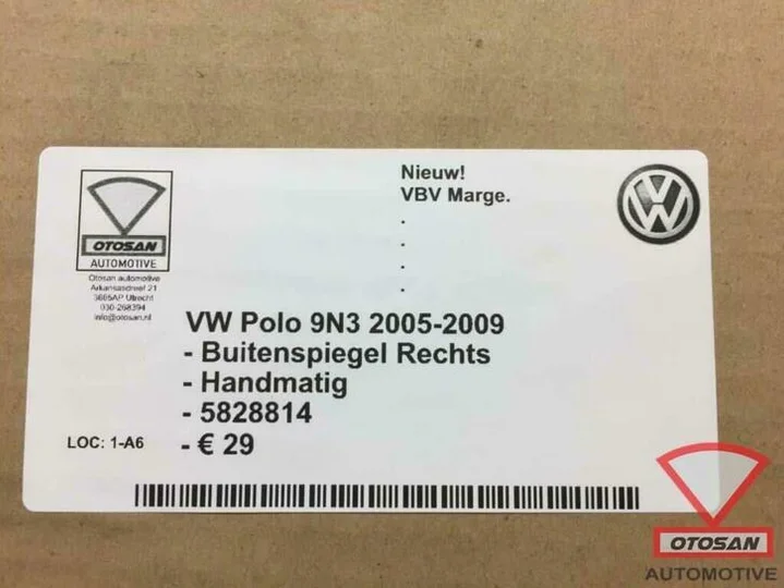 vw-polo-9n3-2005-2009-buitenspiegel-spiegel-rechts-nieuw!-58 — foto 4