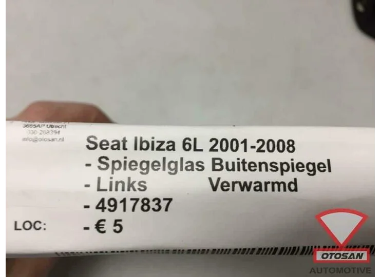 Seat Ibiza 6L 2002-2008 Spiegelglas Links Verwarmd Nieuw! 49