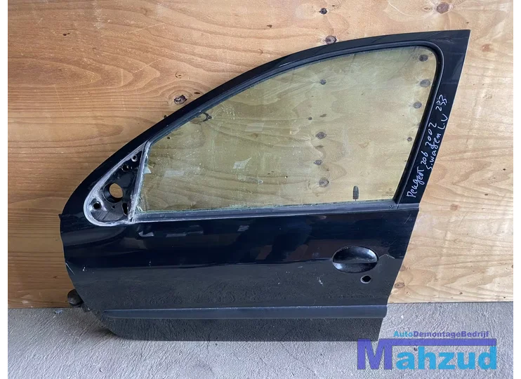 PEUGEOT 206 SW zwart Links linker Voor deur portier
