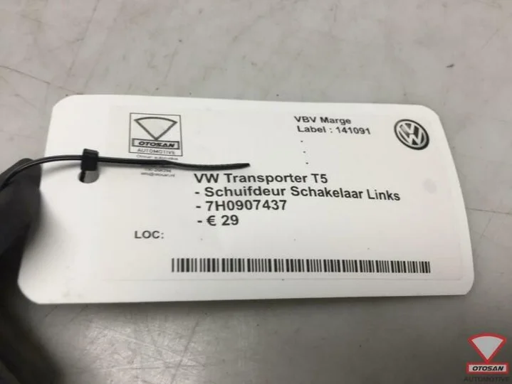 vw-transporter-t5-schuifdeur-schakelaar-links-7h0907437 — foto 2