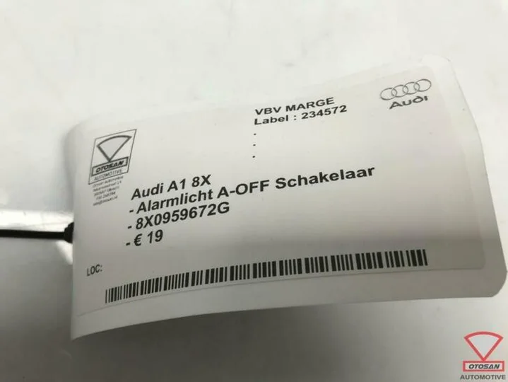 audi-a1-8x-alarmlicht-a-off-schakelaar-8x0959672g — foto 2