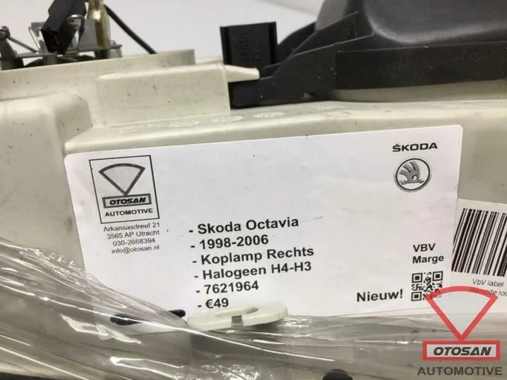 skoda-octavia-1998-2006-koplamp-rechts-h4-h3-halogeen-nieuw! — foto 3