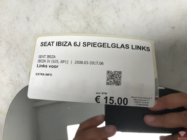 seat-ibiza-6j-2008-2017-spiegelglas-links-origineel! — foto 2