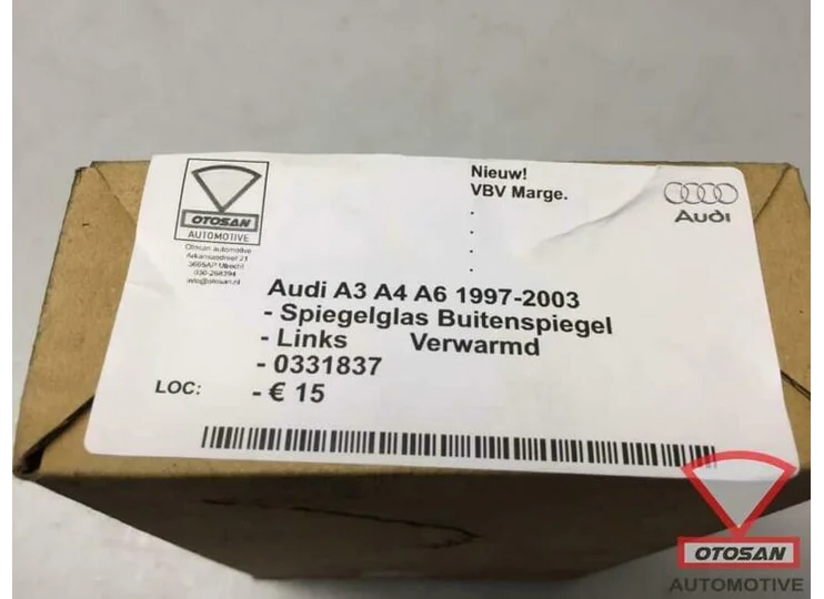 Audi A3 A4 A6 97-03 Spiegelglas Links Verwarmd Nieuw! 033183