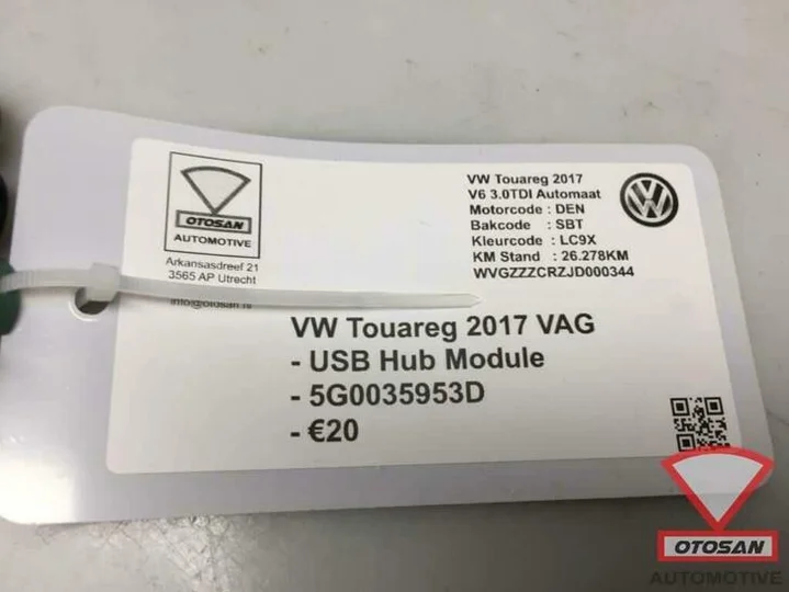 vw-touareg-2017-vag-usb-hub-module-5g0035953d — foto 2