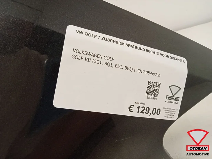 vw-golf-7-zijscherm-spatbord-rechts-voor-origineel — foto 5