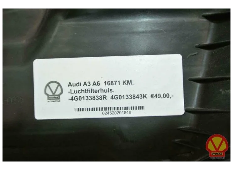 Audi A3 8V A6 4G Luchtfilterhuis 4G0133838R 4G0133843K