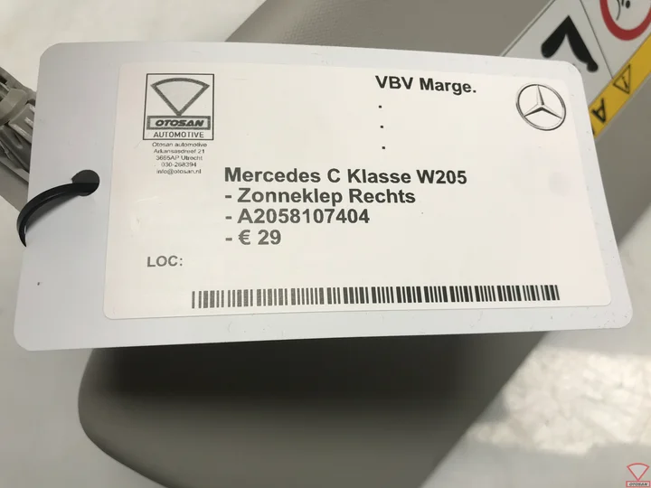 mercedes-c-klasse-w205-zonneklep-rechts-a2058107404 — foto 2