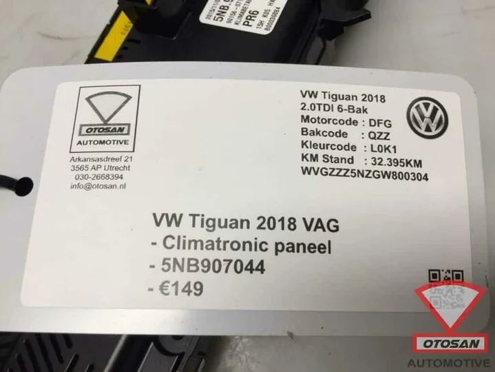 vw-tiguan-5na-2018-vag-climatronic-paneel-5nb907044 — foto 3