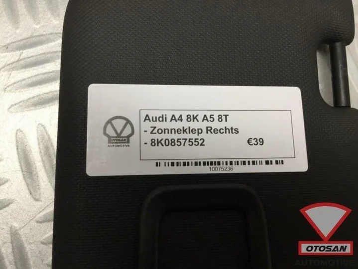 audi-a4-8k-a5-8t-zonneklep-rechts-zwart-8k0857552 — foto 2