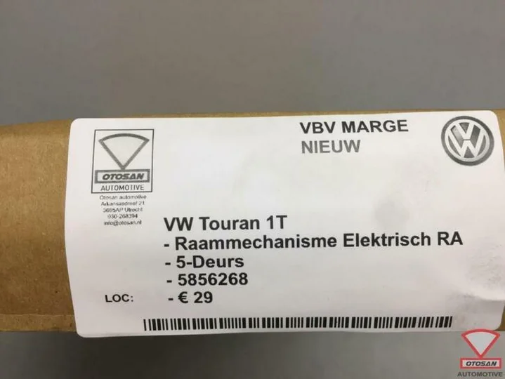 vw-touran-1t-raammechanisme-elekt.-rechts-achter-5drs-nieuw! — foto 2