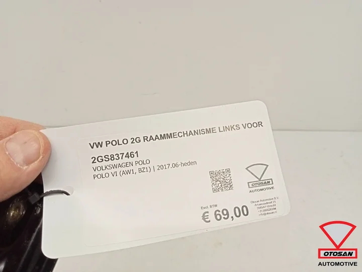 vw-polo-2g-2017-raammechanisme-links-voor-2gs837461 — foto 3