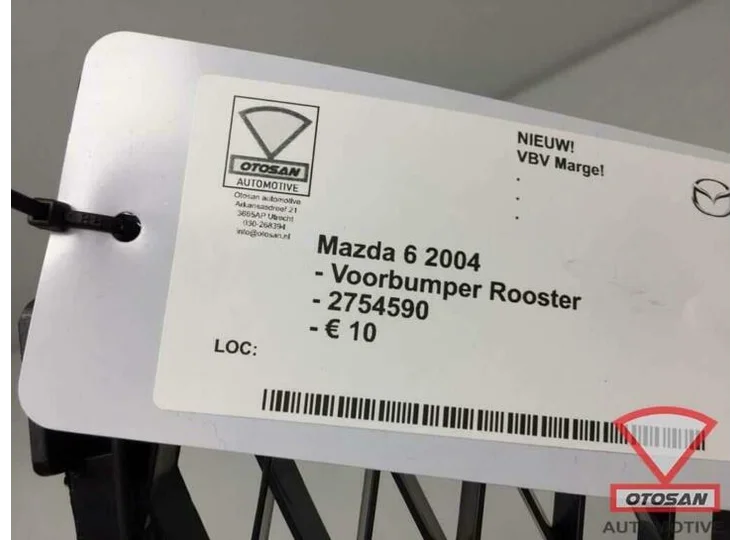 Mazda 6 2004 Voorbumper Rooster Midden Nieuw! 2754590