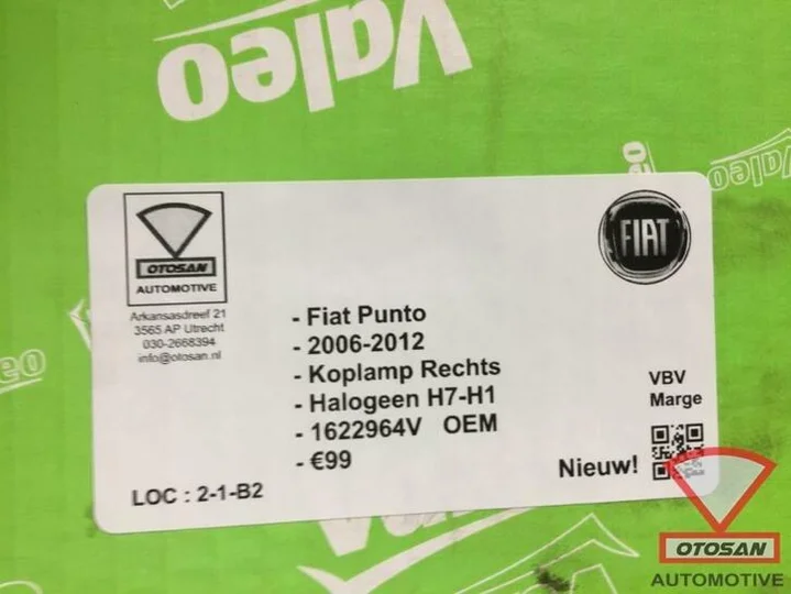 fiat-punto-2006-2012-koplamp-rechts-h7-h1-halogeen-nieuw!-16 — foto 4