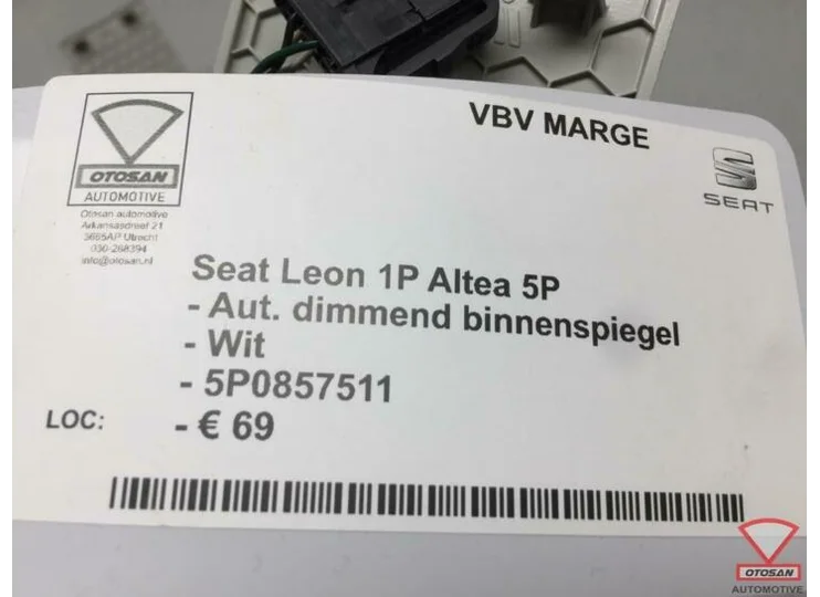 Seat Leon 1P Altea 5P Binnenspiegel AUT. Dimmend 5P0857511