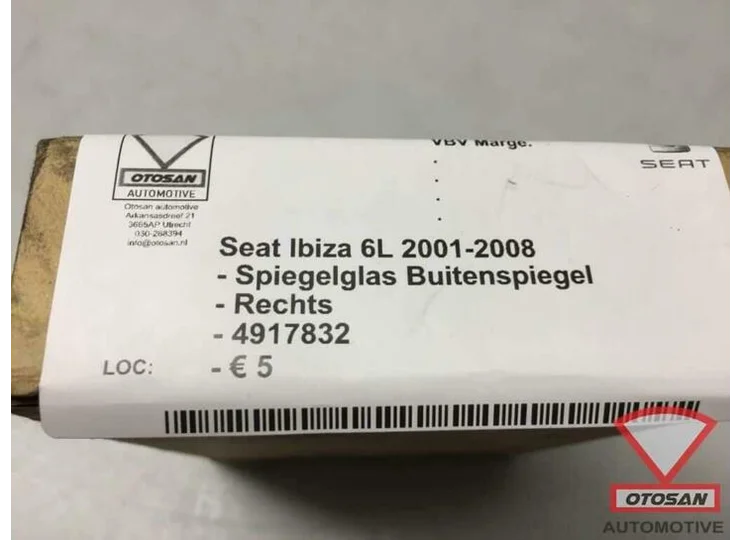 Seat Ibiza 6L 2002-2008 Spiegelglas Rechts Nieuw! 4917832