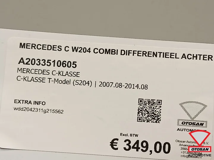 mercedes-c-w204-combi-differentieel-achter-a2033510605 — foto 3