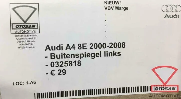 audi-a4-8e-2000-2008-buitenspiegel-spiegel-links-elekt.-nieu — foto 3