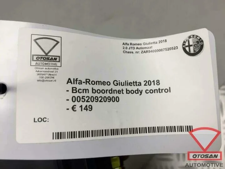 alfa-romeo-giulietta-18-bcm-boordnet-body-control-0052092090 — foto 3