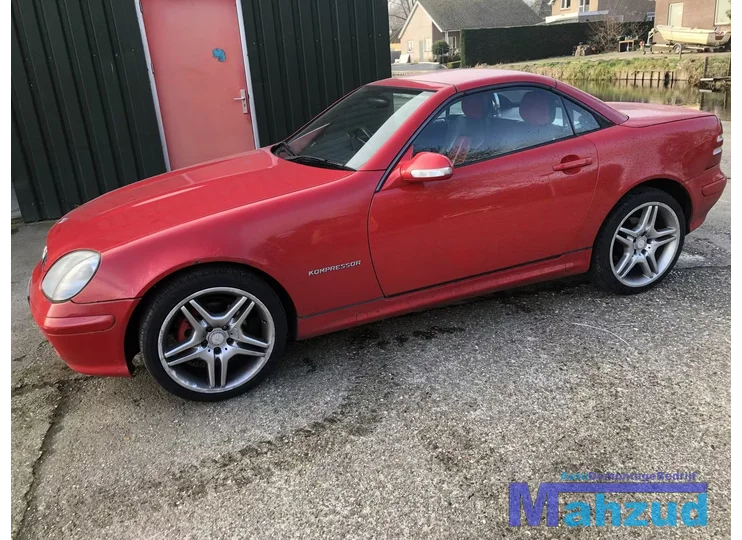 MERCEDES SLK R170 linker deur portier spiegel rood 585