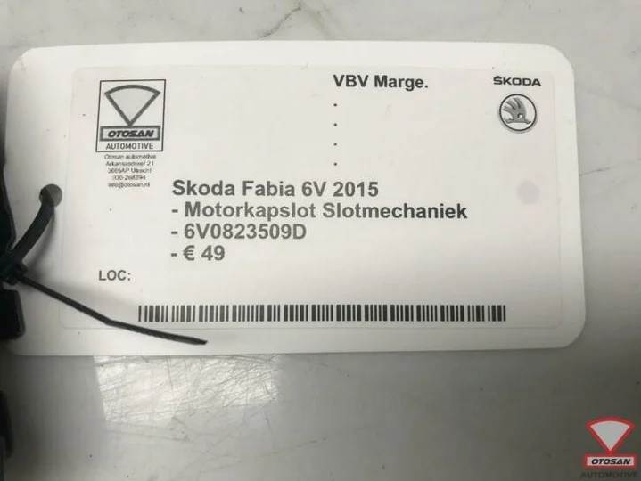 skoda-fabia-motorkapslot-motorkap-slotmechaniek-6v0823509d — foto 3