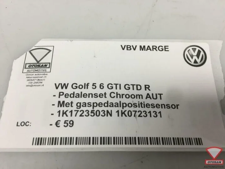 vw-golf-5-6-gti-gtd-r-pedalenset-chroom-automaat-pedaalset — foto 4