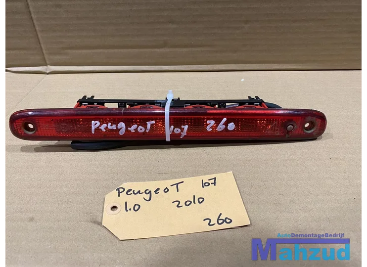 PEUGEOT 107 C1 Derde remlicht 2005-2014