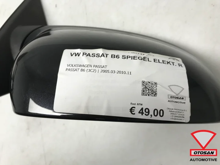 vw-passat-b6-buitenspiegel-spiegel-elekt-rechts-zwart-metallic — foto 4