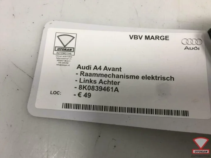 audi-a4-raammechanisme-elekt.-links-achter-8k0839461a — foto 3