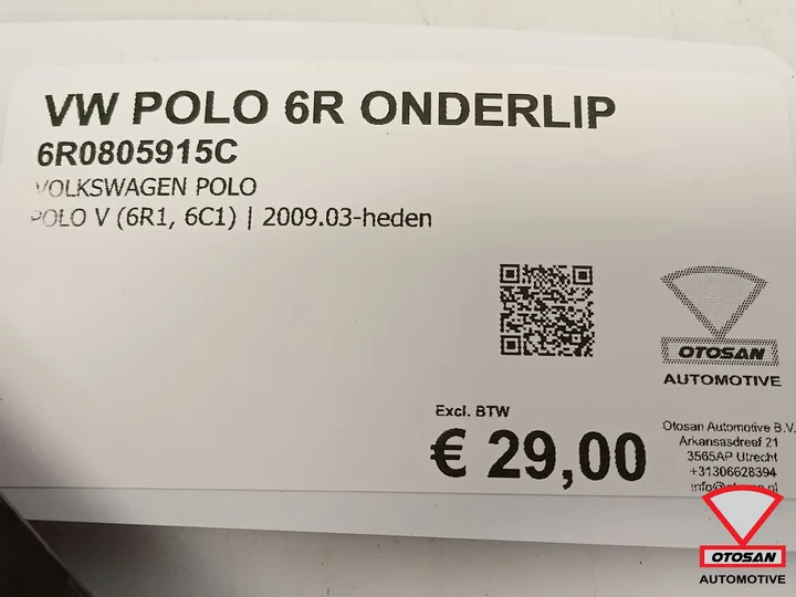 vw-polo-6r-onderlip-spoiler-voorbumper-6r0805915c — foto 2