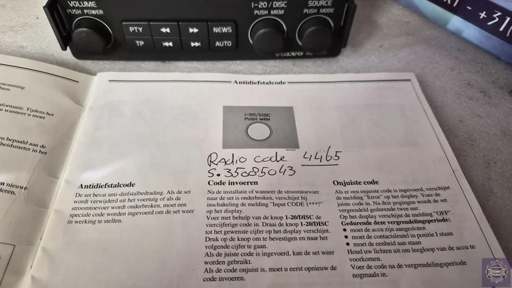 volvo-s60-bj2003-radio-cd-speler-met-code — foto 5