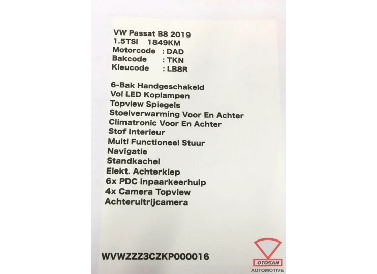 VW Passat B8 2019 Ruitenwissermotor + Mechaniek 3G1955119A