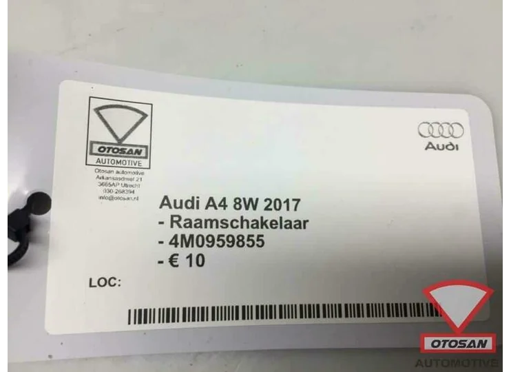 Audi A4 8W A5 F5 VAG Raamschakelaar 4M0959855
