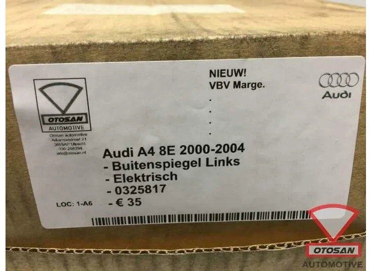 Audi A4 8E 2000-2004 Buitenspiegel Spiegel Links Elekt. Nieu