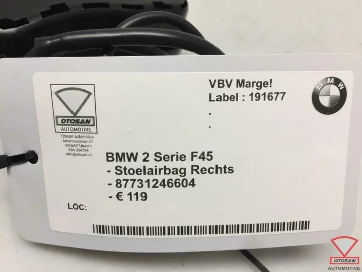 bmw-2-serie-f45-stoelairbag-stoel-airbag-rechts-87731246604 — foto 2