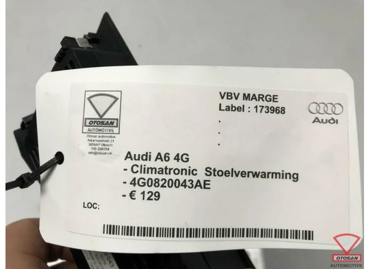 Audi A6 4G Climatronic Stoelverwarming 4G0820043AE